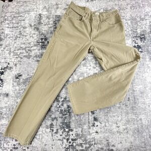 Vtg Levi's Mens 33x32 550 Jeans Relaxed Fit Tan Rugged USA Y2K Batwing Workwear